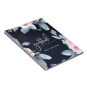 GRATITUDE JOURNAL MARINE PINK BLUSH BLUE FLORAL (Côté Droit)