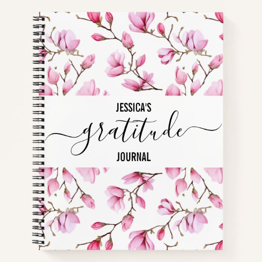 Gratitude Journal Motif Pink magnolia (Devant)
