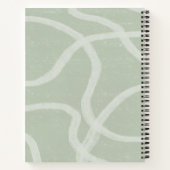 Gratitude Journal nom personnalisé Green Sage Blan (Dos)