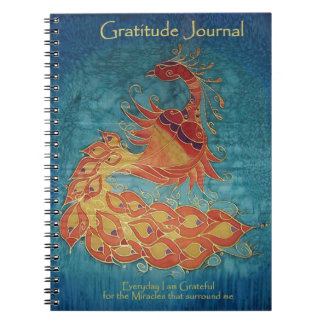 Gratitude Journal: Peacock Silk Painting van Kim Notitieboek