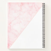 Gratitude Journal Pink Chic Marble Personnalisé (Dos)