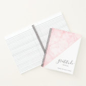 Gratitude Journal Pink Chic Marble Personnalisé (Intérieur)