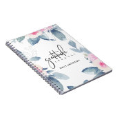 GRATITUDE JOURNAL SOFT PINK BLUSH BLUE FLORAL NOTITIEBOEK (Rechterzijde)