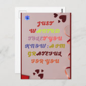 Gratitude juste parce que carte de voeux par SMILE (Devant / Derrière)