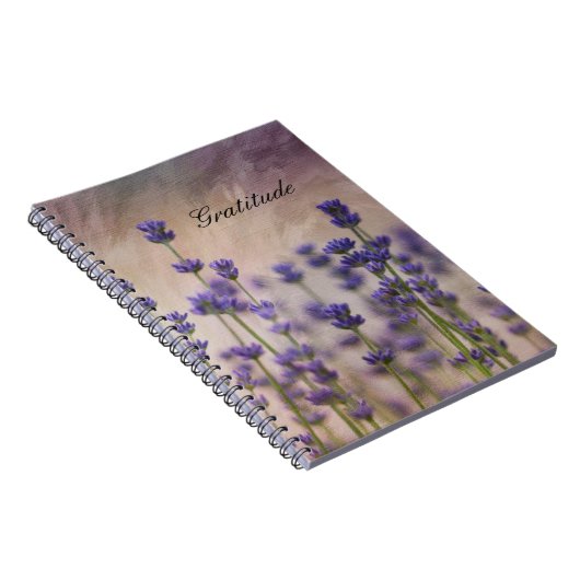 Gratitude Lavender Flowers Notitieboek (Rechterzijde)