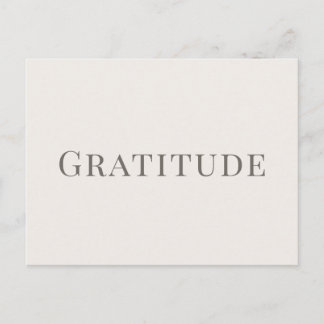 Gratitude – Minimal Typography Design Briefkaart