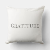 Gratitude – Minimal Typography Design Kussen (Voorkant)