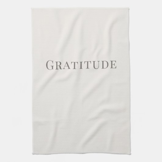 Gratitude – Minimal Typography Design Theedoek (Verticaal)
