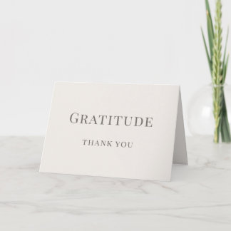 Gratitude - Minimalist  Bedankkaart