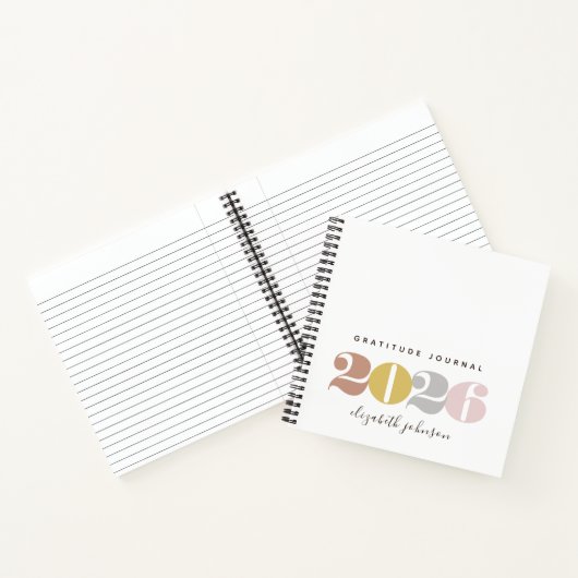 Gratitude moderne pour le Carnet du Nouvel An (Intérieur)