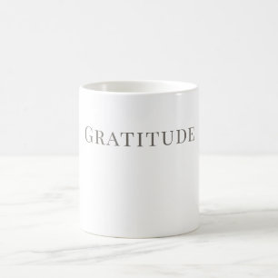 Gratitude Mok – Minimalistisch typografie ontwerp