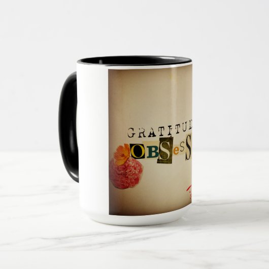 Gratitude Obsédée Café Mug (Devant gauche)