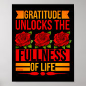 GRATITUDE ONTDEKT DE VOLLEDIGHEID VAN HET LEVEN, i Poster (Voorkant)