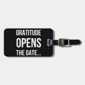 Gratitude opent het inspirerend citaat van Gate Bagagelabel (Voorkant horizontaal)