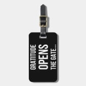 Gratitude opent het inspirerend citaat van Gate Bagagelabel (Voorkant verticaal)
