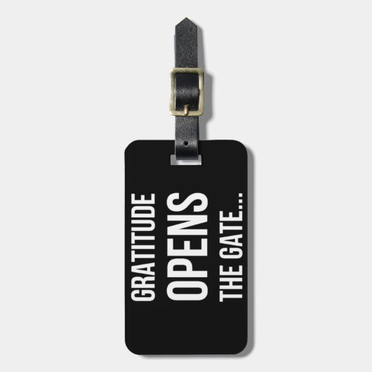 Gratitude opent het inspirerend citaat van Gate Bagagelabel (Voorkant verticaal)