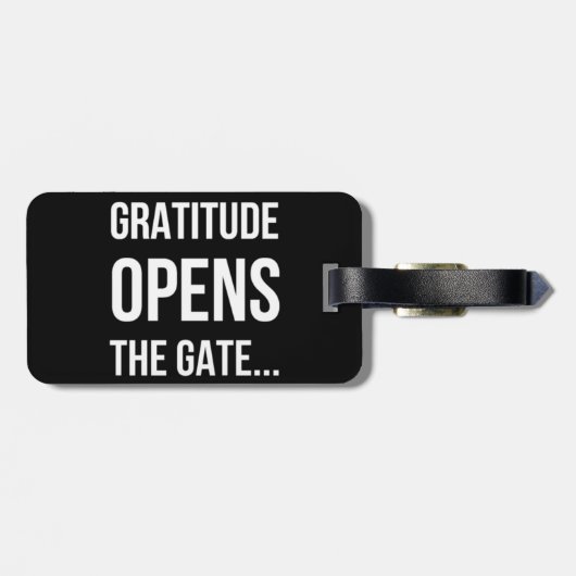 Gratitude opent het inspirerend citaat van Gate Bagagelabel (Achterkant horizontaal)