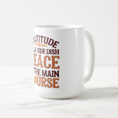 Gratitude & Peace Mug - Personnalisable (Devant droit)