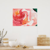 Gratitude Pink Rose Poster (Keuken)