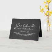 Gratitude-quote op het bord kaart (Gele Bloem)
