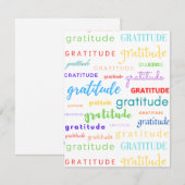 Gratitude Rainbow Collage Hartelijk dank Bedankkaart (Voorkant / Achterkant)