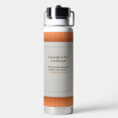 Gratitude Remains Gratitude Beyond the Clock Waterfles (Achterkant)