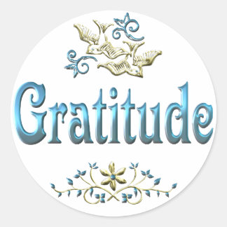 GRATITUDE RONDE STICKER