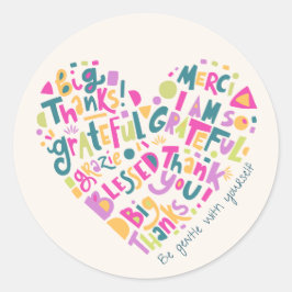 Gratitude Ronde Sticker