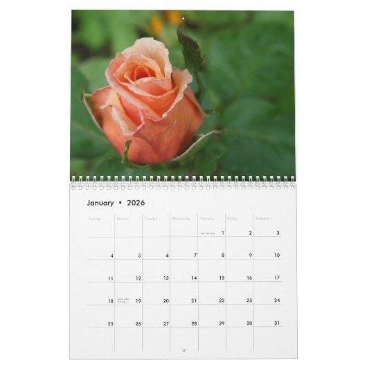 Gratitude Roos Lovers Calendar Kalender (Jan 2026)