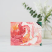 Gratitude roze Rose Print Briefkaart (Staand voorkant)