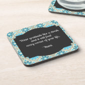 Gratitude Rumi Quote Bier Onderzetter (Linkerzijde)