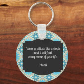 Gratitude Rumi Quote Sleutelhanger (Voorkant)
