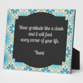 Gratitude Rumi Quote Tabletop Plaque Fotoplaat (Zijkant)