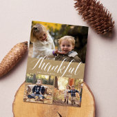 Gratitude rustique | Carte de collage photo Thanks