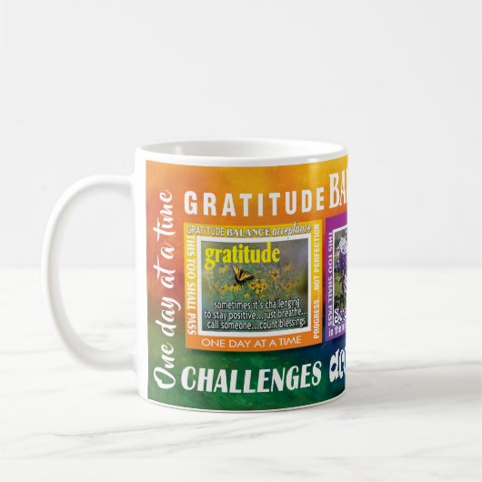 gratitude serenity acceptance slogans mug (Gauche)