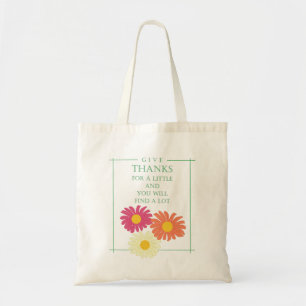 Gratitude Thankful Quote Canvas tas