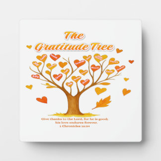 'Gratitude Tree' Tabletop Plaque with Easel Fotoplaat