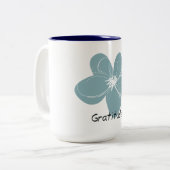 Gratitude Tweekleurige Koffiemok (Voorkant links)