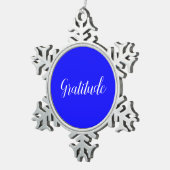 Gratitude-versiering Tin Sneeuwvlok Ornament (Rechts)