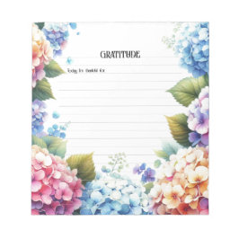 Gratitude Waterverf Hortensia Notitieblok