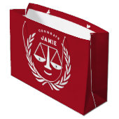 Gratte d'avocat personnalisé Grand sac cadeau (Dos Angle)