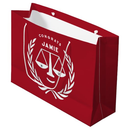 Gratte d'avocat personnalisé Grand sac cadeau (Devant Angle)