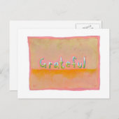 Grattige - kleurrijke kunst van dankbaarheid briefkaart (Voorkant / Achterkant)