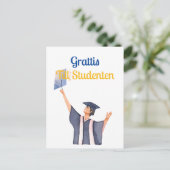 Grattis till studenten briefkaart (Staand voorkant)