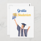 Grattis till studenten briefkaart (Voorkant / Achterkant)