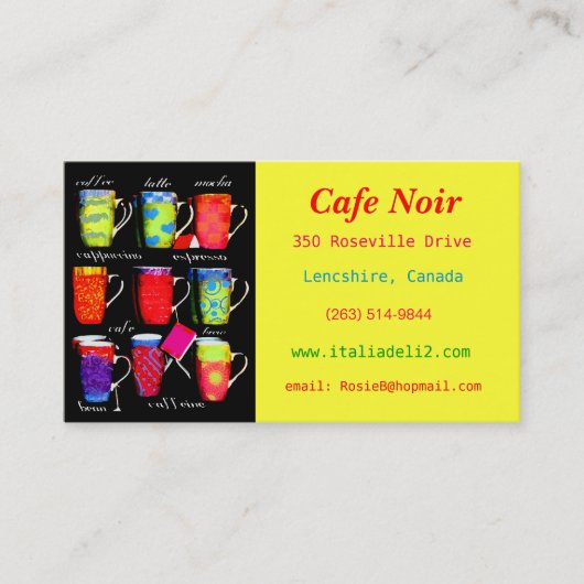 Gratuit Café / Café Carte de visite (Devant)