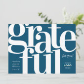 Gratuit Carte de vacances d'affaires bleu moderne (Debout devant)