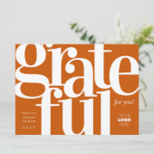 Gratuit Carte De Vacances D'Affaires Orange Modern (Debout devant)