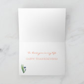 Gratuit Floral Orange Thanksgiving Carte de vacanc (Intérieur)