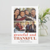 Gratuit Merci Trois Photo Carte Thanksgiving (Debout devant)